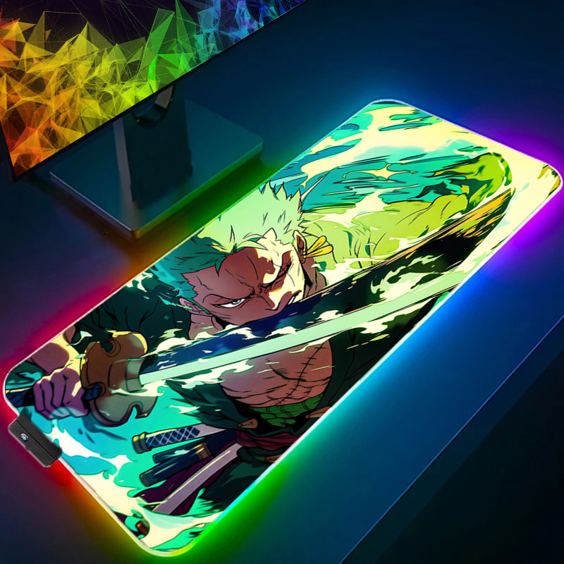 ONE PIECE Zoro Mouse Pad RGB อ - Gaming Keyboard Affordable บทวิจารณ์และราคา