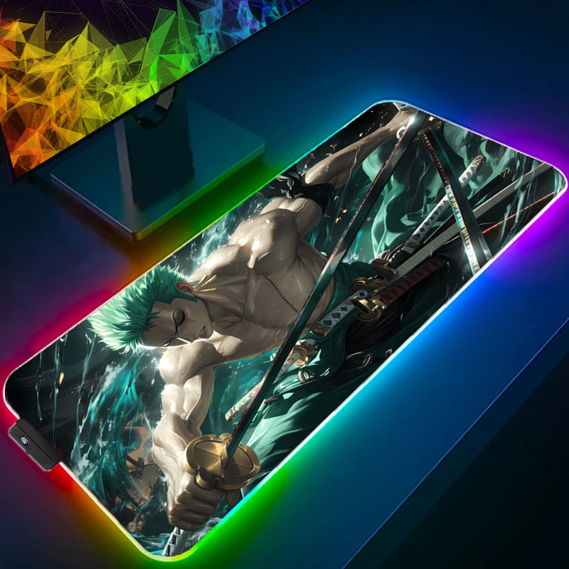 ONE PIECE Zoro Mouse Pad RGB อ - Gaming Keyboard Affordable บทวิจารณ์และราคา