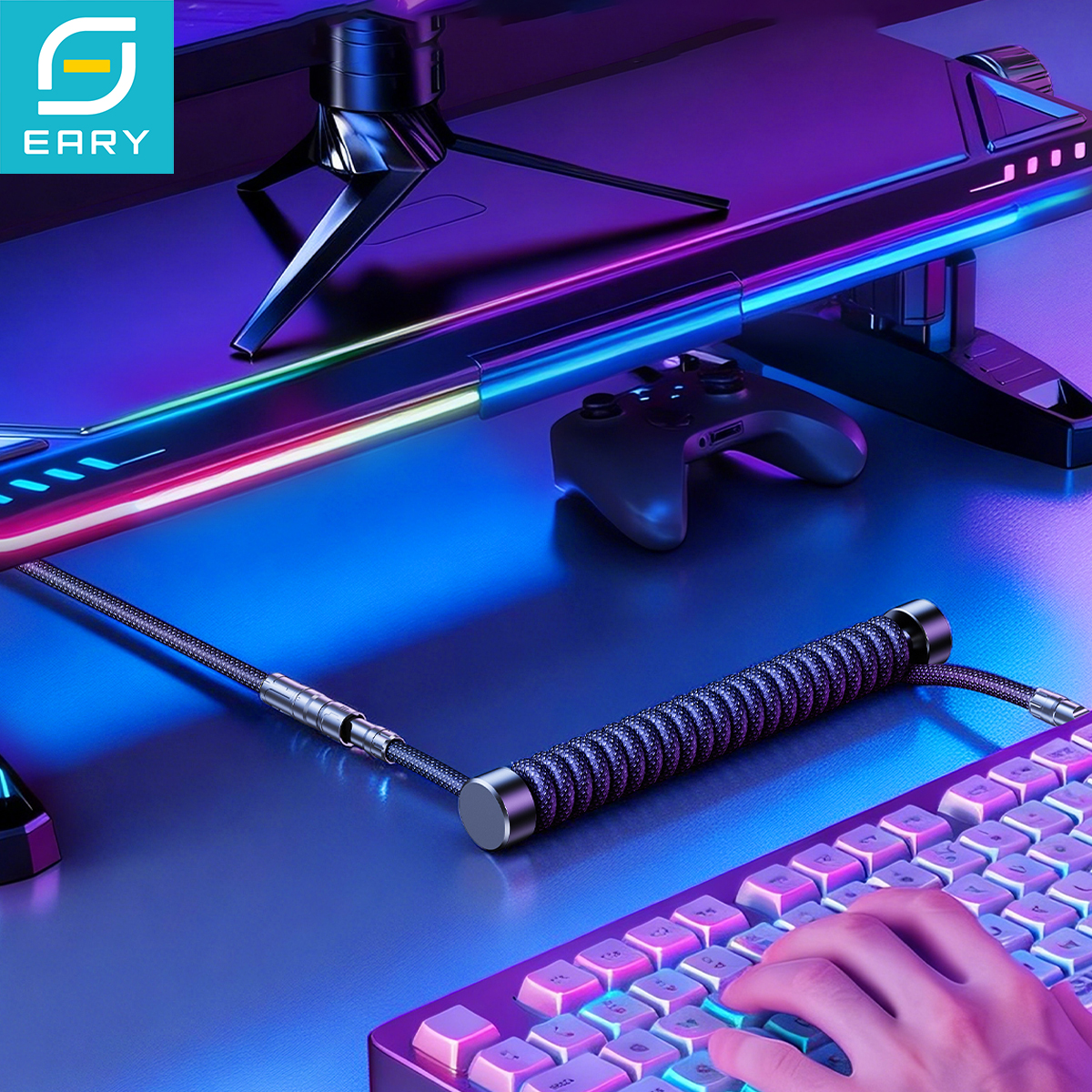 สายคีย์บอร์ดแบบขดยาว 1.2 ม. US - Gaming Keyboard Ergo บทวิจารณ์และราคา