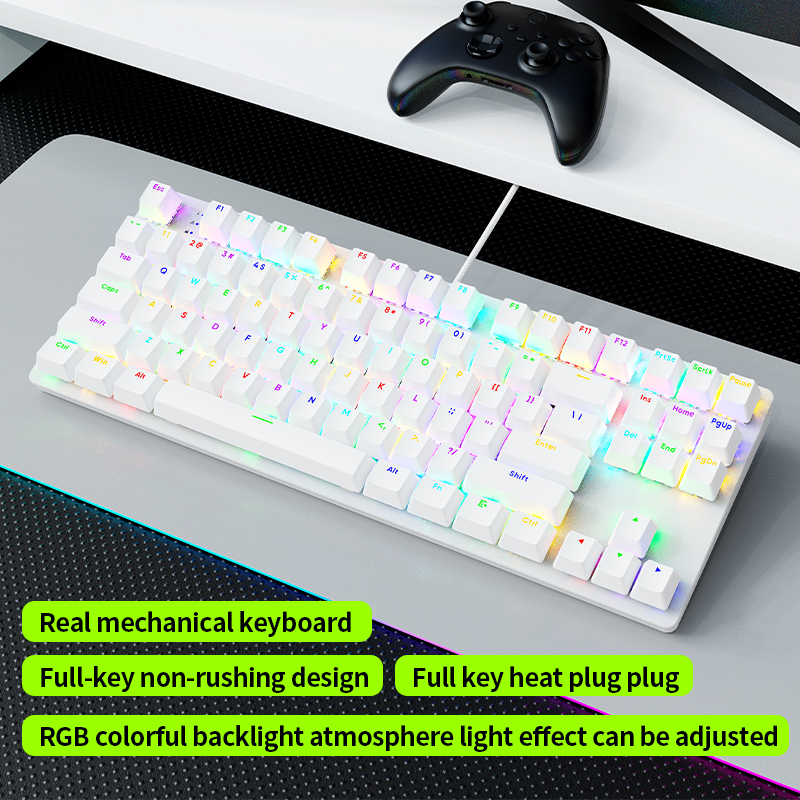 AK87 คีย์บอร์ดเกมมิ่งแบบกลไกที - Keyboard Gaming Blue Switch บทวิจารณ์และราคา