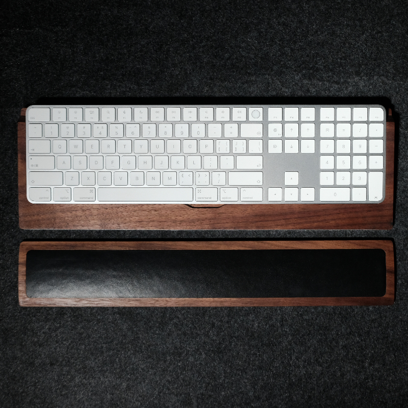 วู้ดดี้ที่วางฝ่ามือหนังวัวสำหร - Keyboard Gaming Black บทวิจารณ์และราคา