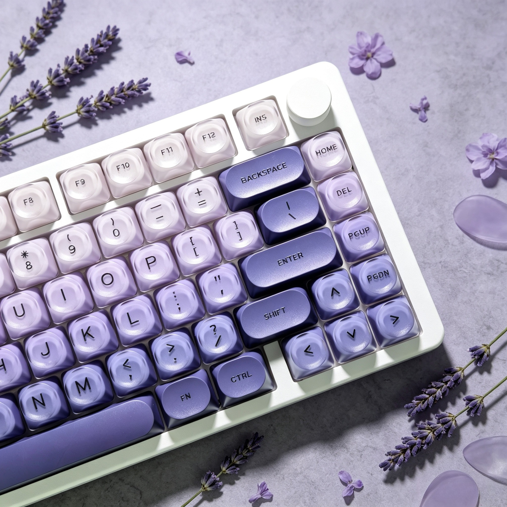 คีย์แคปคริสตัลไล่เฉดสีม่วงดำชม - Keyboard Gaming Black บทวิจารณ์และราคา