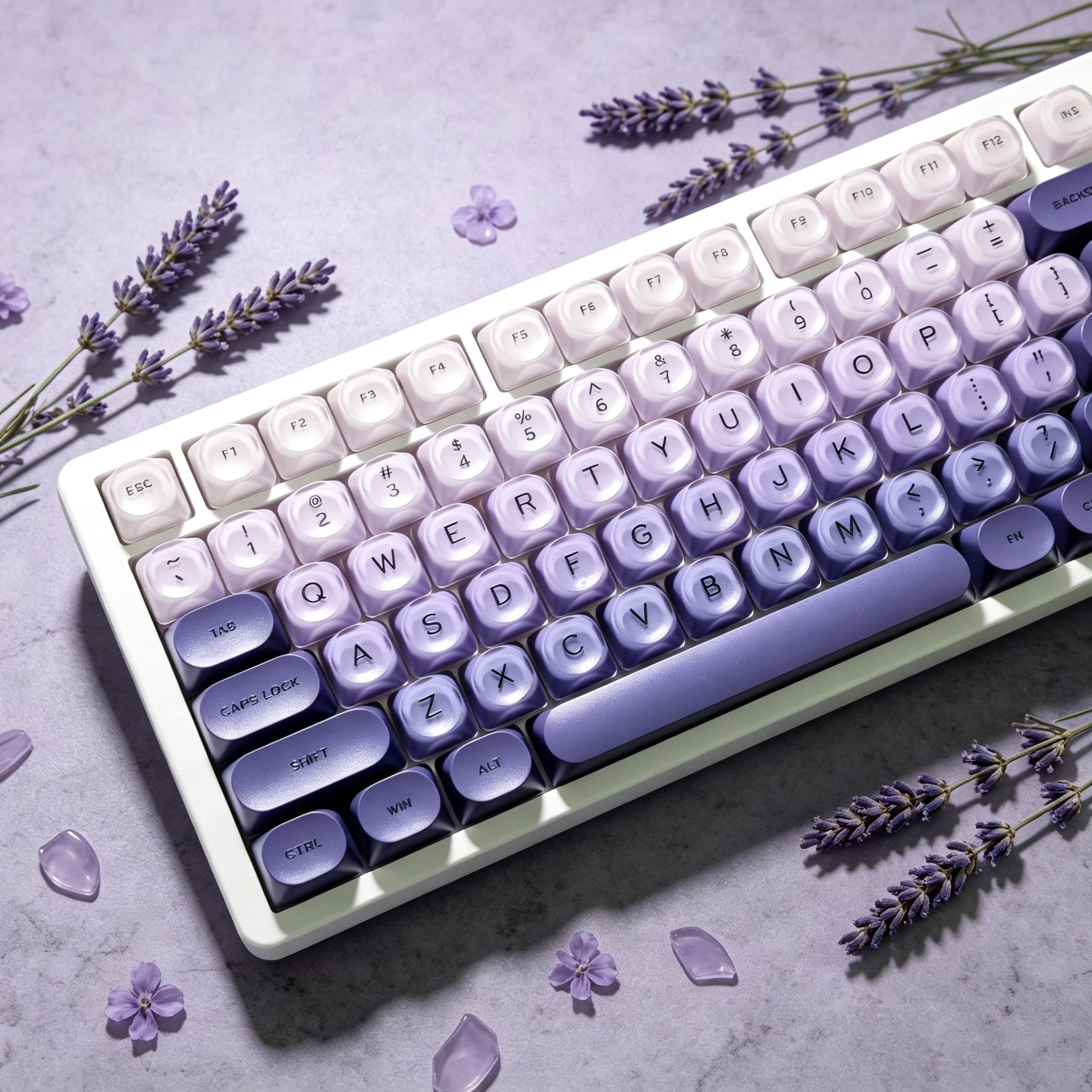 คีย์แคปคริสตัลไล่เฉดสีม่วงดำชม - Keyboard Gaming Black บทวิจารณ์และราคา