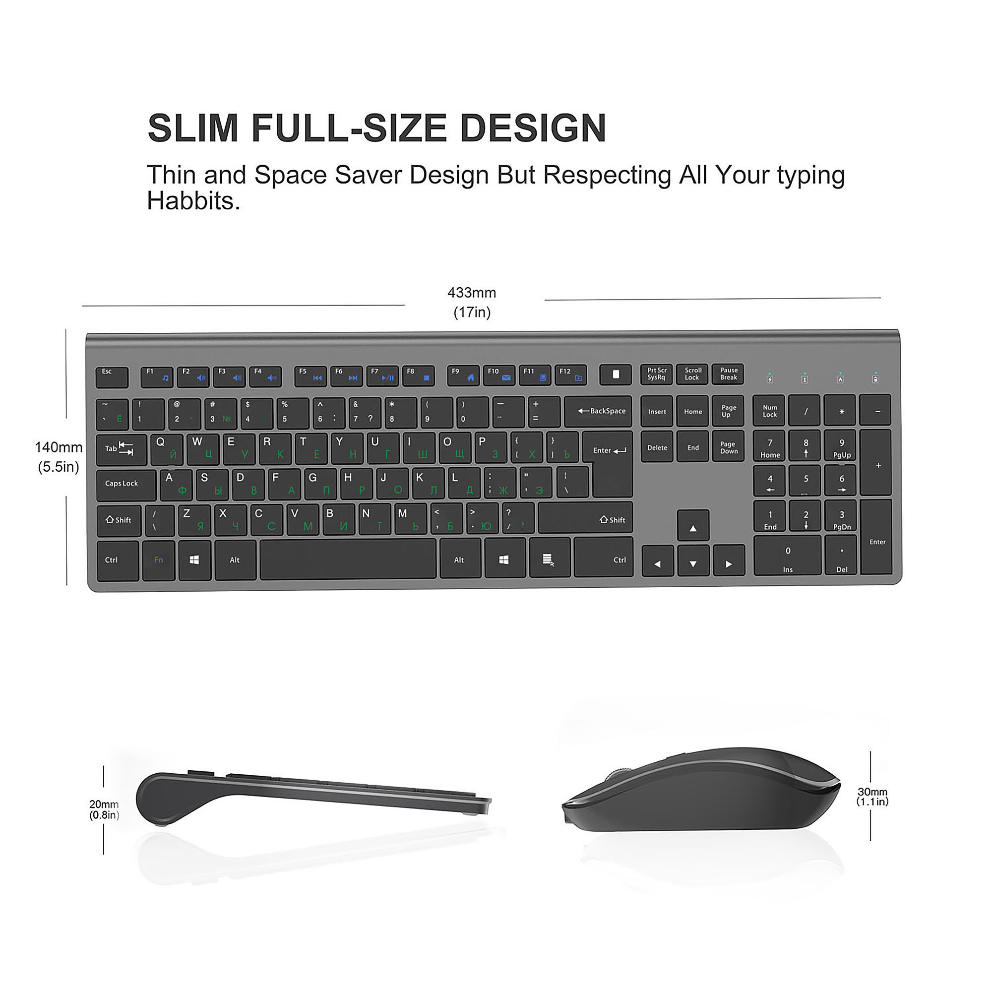 2.4G ไร้สายแป้นพิมพ์และเมาส์ชุ - Gaming Keyboard Mouse Wireless บทวิจารณ์และราคา