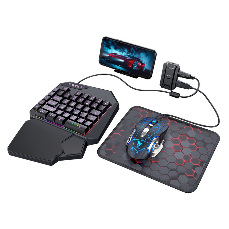 ชุดคีย์บอร์ดและเมาส์เกมมิ่ง T- - Gaming Keyboard 1 Hand บทวิจารณ์และราคา