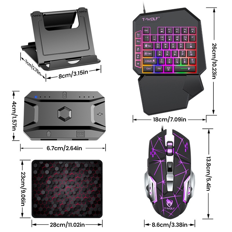 ชุดคีย์บอร์ดและเมาส์เกมมิ่ง T- - Gaming Keyboard 1 Hand บทวิจารณ์และราคา