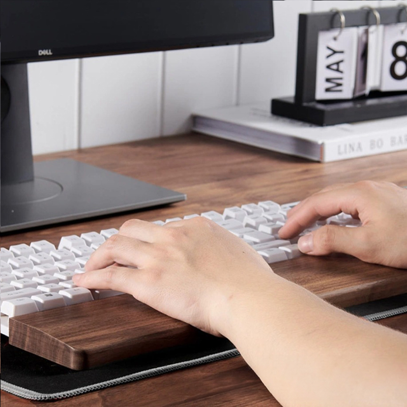 ตัวยึดแป้นพิมพ์ไม้วอลนัทสีดำสี - Wrist Rest Wood บทวิจารณ์และราคา