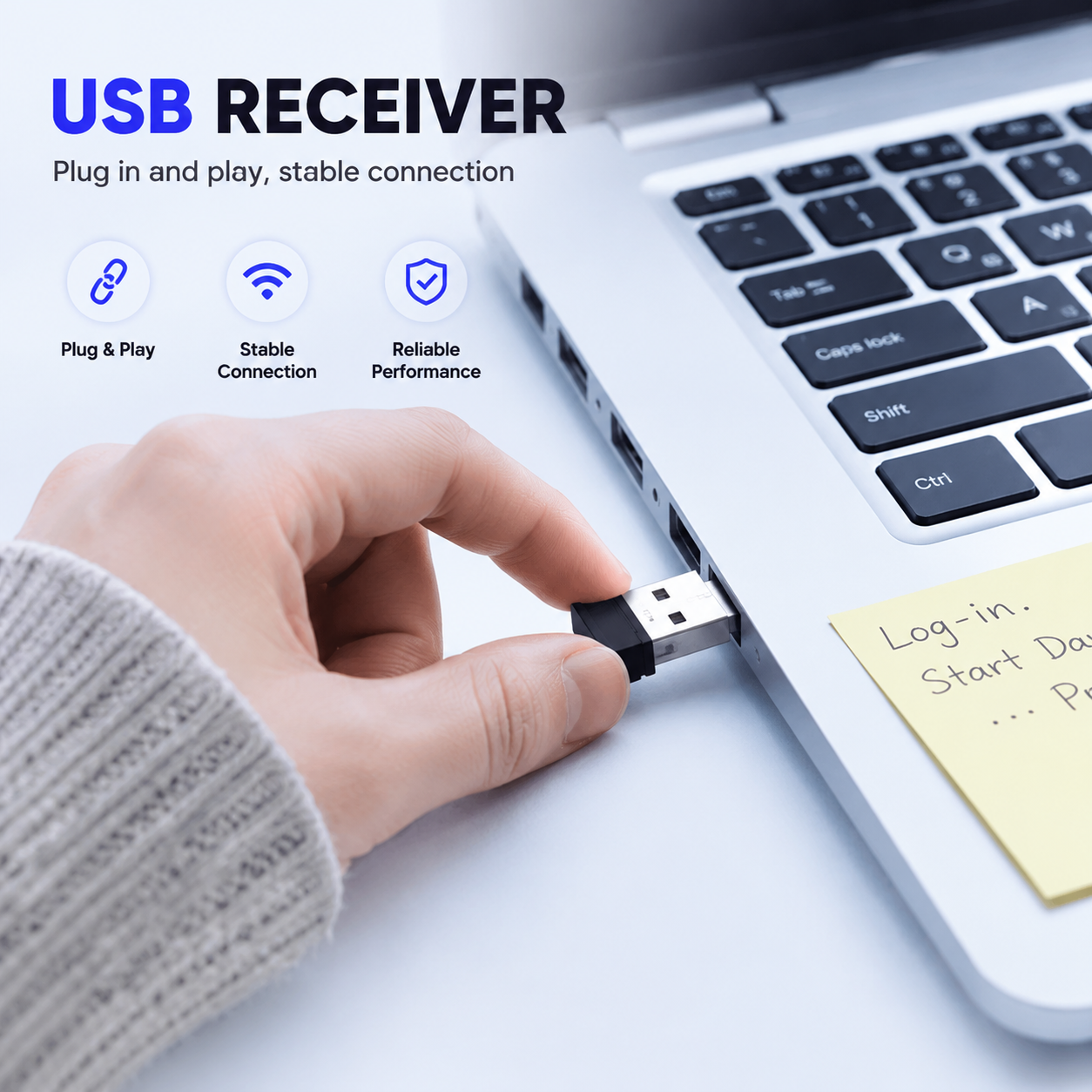 ตัวรับสัญญาณ USB ดองเกิลสำหรับ - Gaming Keyboard Mouse Wireless บทวิจารณ์และราคา