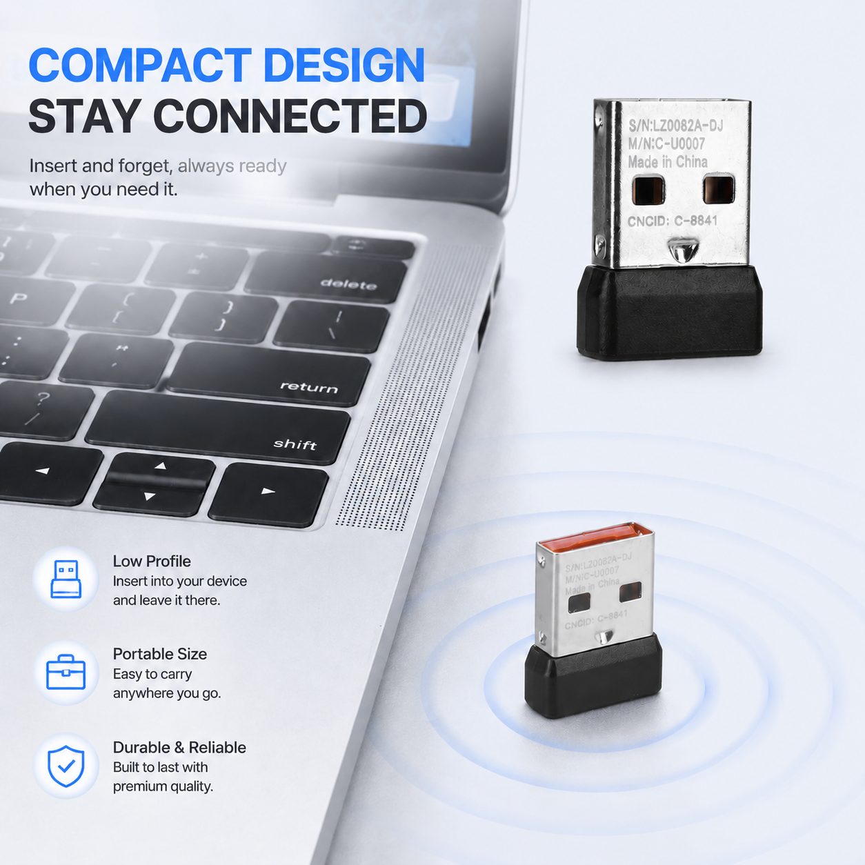 ตัวรับสัญญาณ USB ดองเกิลสำหรับ - Gaming Keyboard Mouse Wireless บทวิจารณ์และราคา
