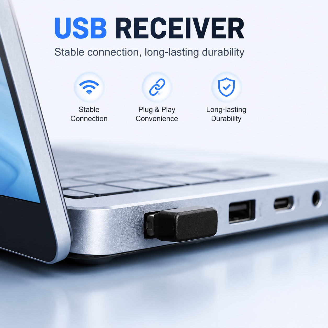 ตัวรับสัญญาณ USB ดองเกิลสำหรับ - Gaming Keyboard Mouse Wireless บทวิจารณ์และราคา