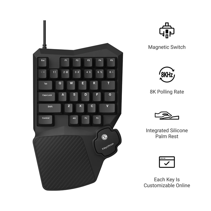 คีย์บอร์ดเกมมิ่งแบบมีสาย Keych - Gaming Keyboard 1 Hand บทวิจารณ์และราคา
