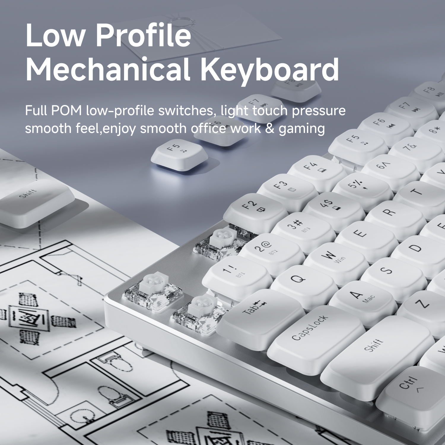 EWEADN คีย์บอร์ดเกมกลแบบ Low-P - Gaming Keyboard Ergo บทวิจารณ์และราคา