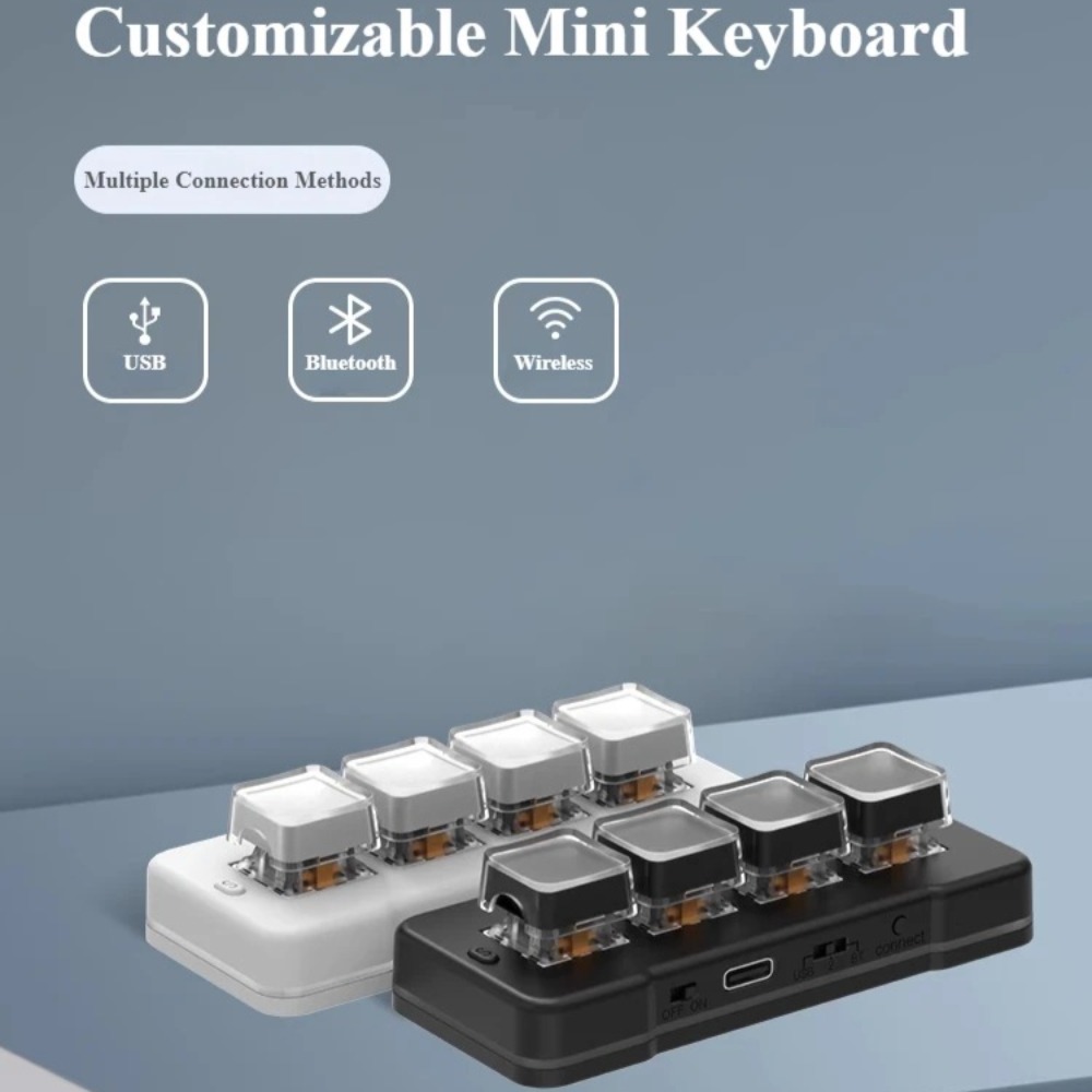 MK424Pro 4-Key Wireless Mini ค - Gaming Keyboard Mini Mechanical บทวิจารณ์และราคา