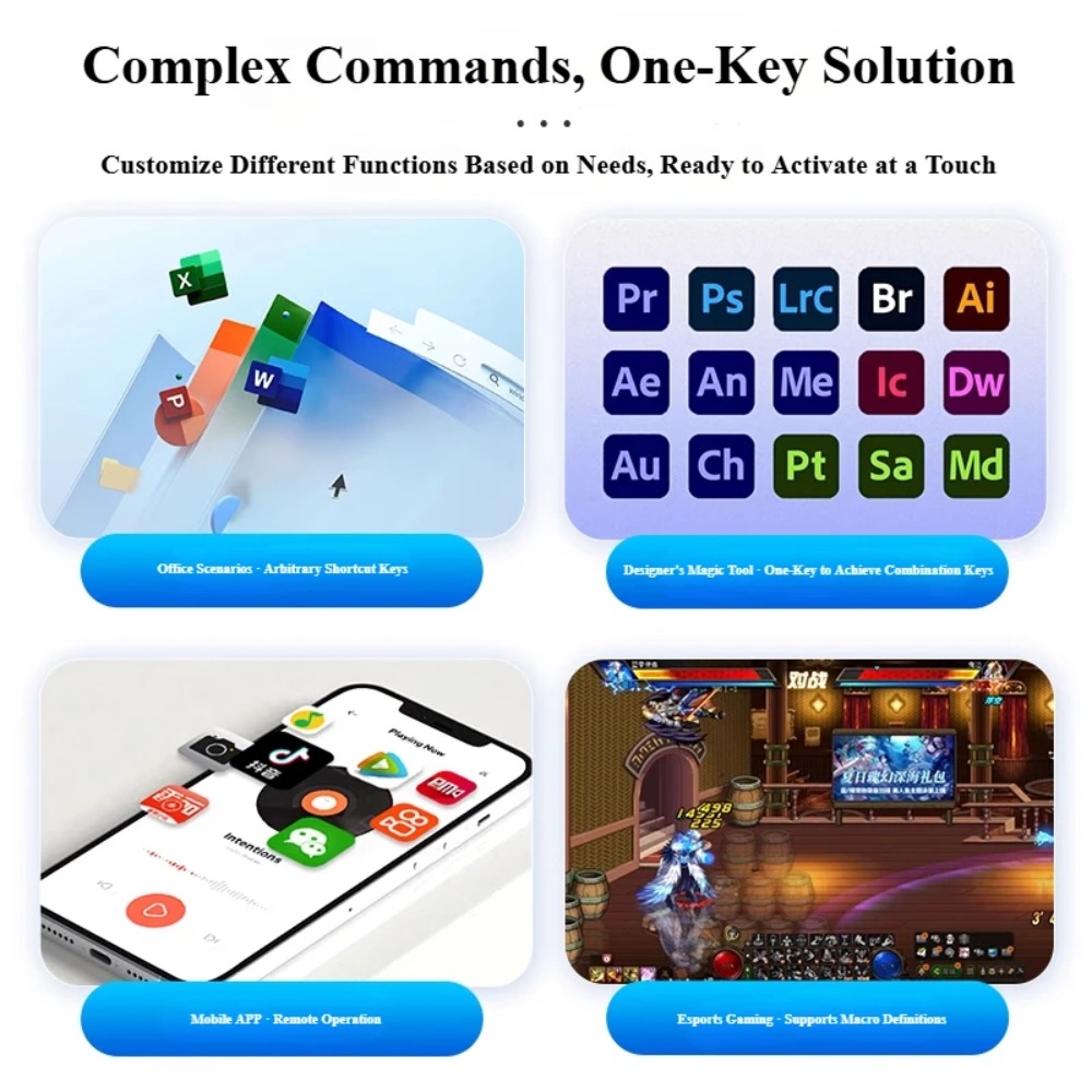 MK424Pro 4-Key Wireless Mini ค - Gaming Keyboard Mini Mechanical บทวิจารณ์และราคา