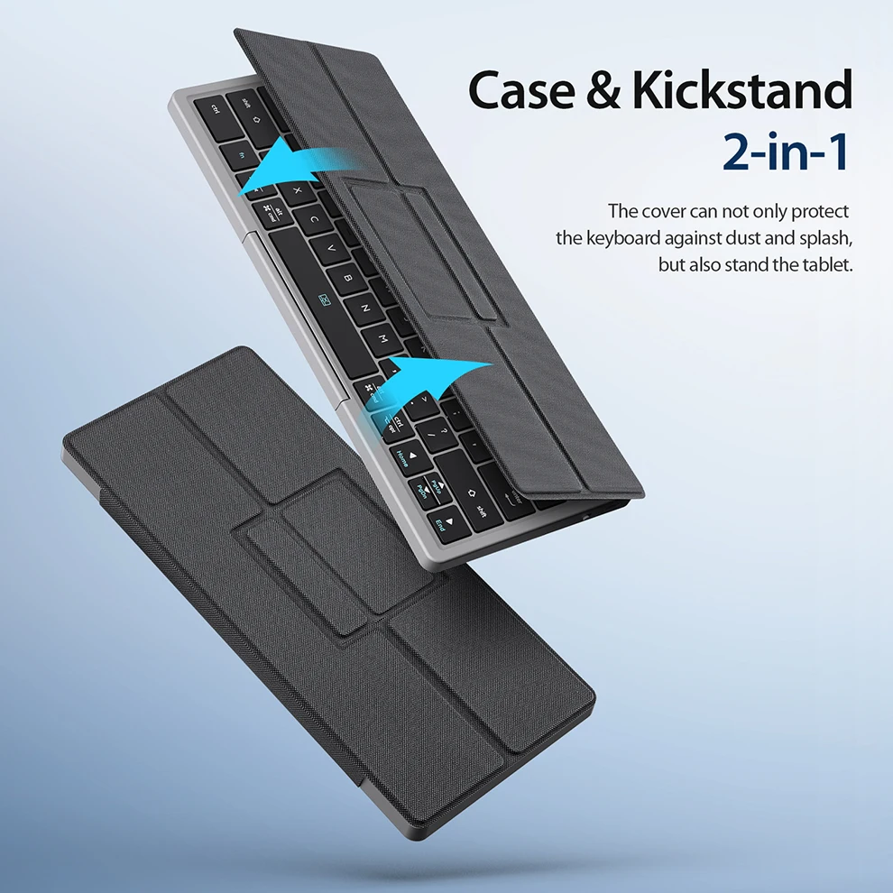 คีย์บอร์ดบลูทูธพับได้พร้อมเคสห - Gaming Keyboard Budget บทวิจารณ์และราคา