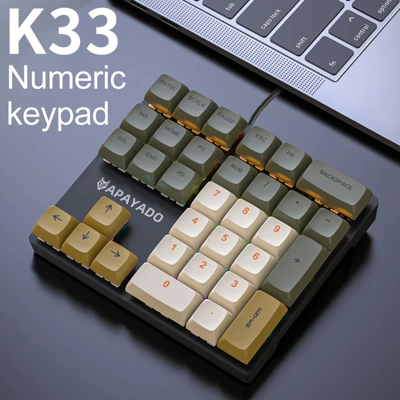 K33 แป้นพิมพ์ตัวเลขแบบมีสายพร้ - Gaming Keyboard 1 Hand บทวิจารณ์และราคา