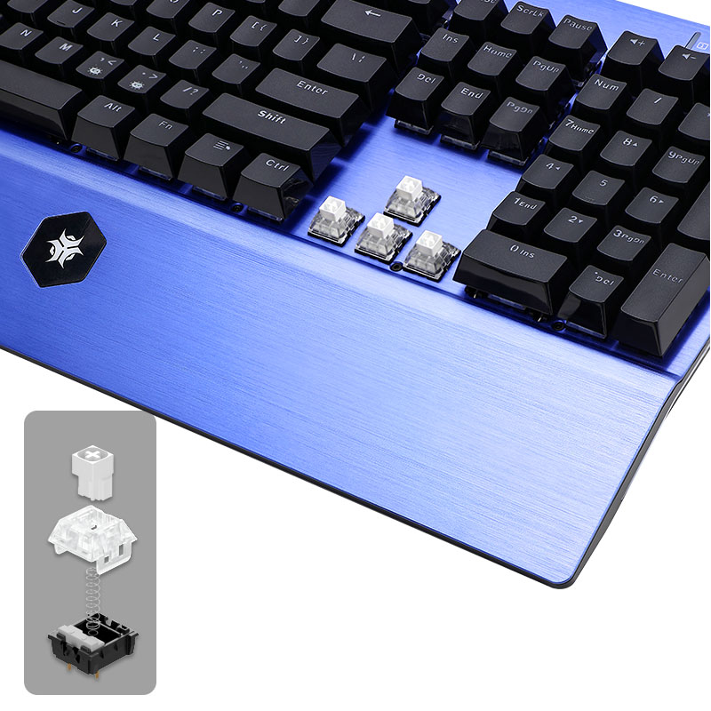 HEXGEARS GK739 ดีไซน์แบบถอดเปล - Keyboard Gaming Blue Switch บทวิจารณ์และราคา