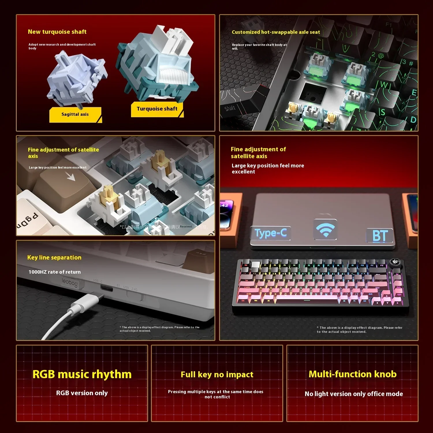 Leobog Hi75C Hi75 Hi75C Pro อล - Gaming Keyboard Mini Mechanical บทวิจารณ์และราคา