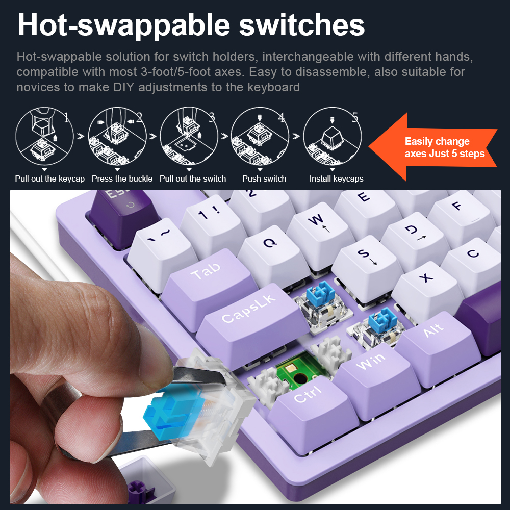 E-YOOSO Z94 USB คีย์บอร์ดแบบมี - Keyboard Gaming Blue Switch บทวิจารณ์และราคา